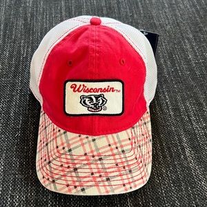 Wisconsin Badgers Hat plaid adjustable